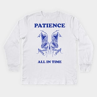 Patience - Abstract Kids Long Sleeve T-Shirt